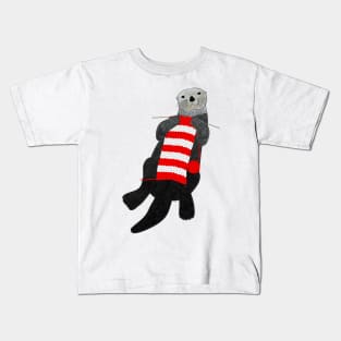 Knitting sea otter Kids T-Shirt